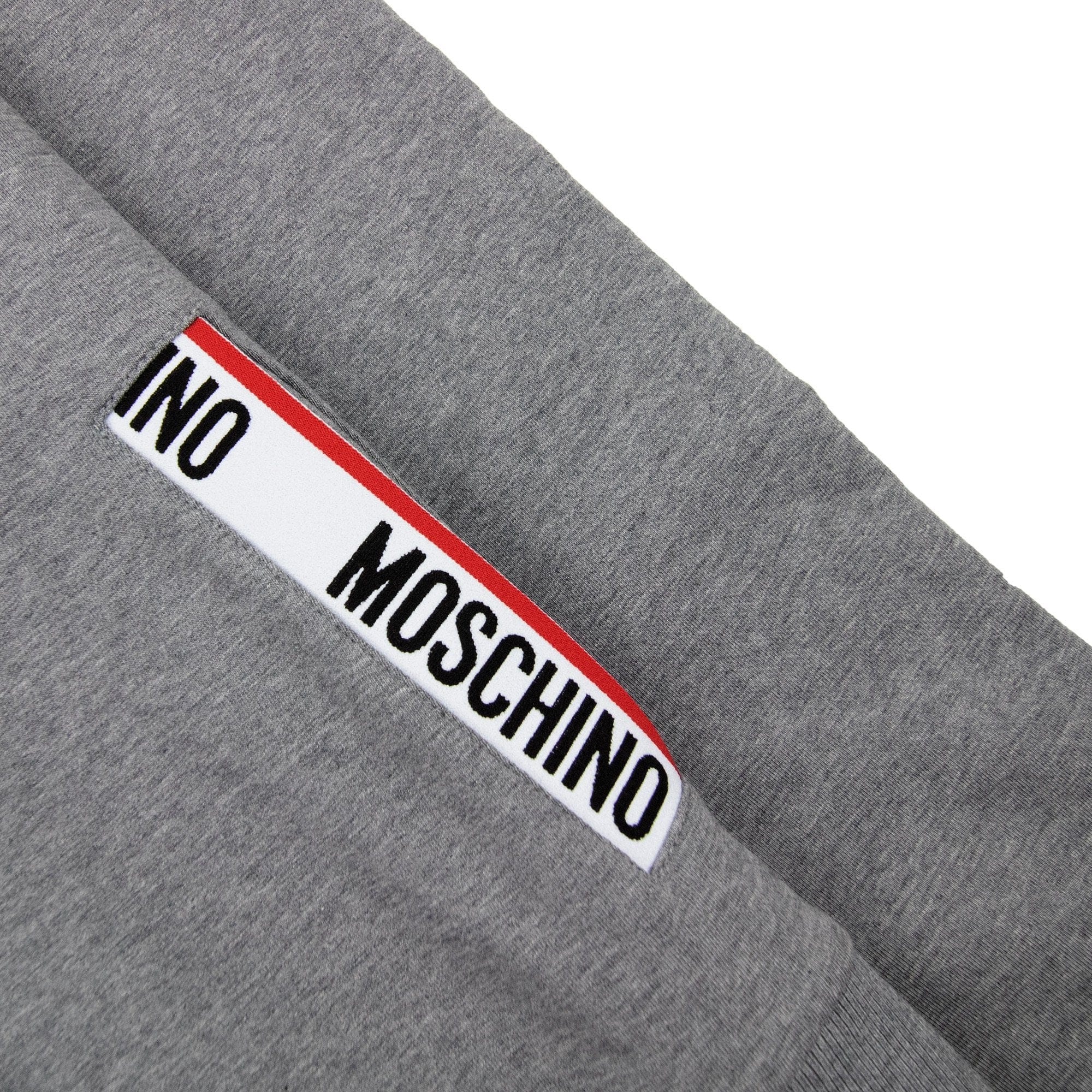 Moschino Underwear Pocket Tape Logo Hoody Dark Grey