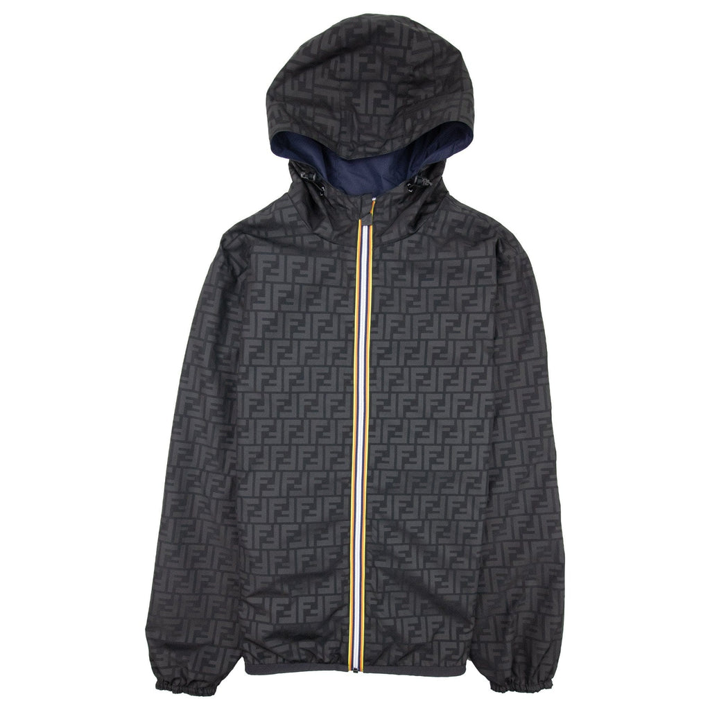 Fendi K Way Reversible Windbreaker Jacket Black/Blue
