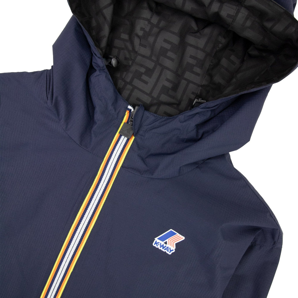 Fendi K Way Reversible Windbreaker Jacket Black/Blue