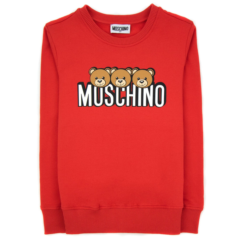 Moschino Kids Teddy Bear Sweatshirt Poppyred 50109