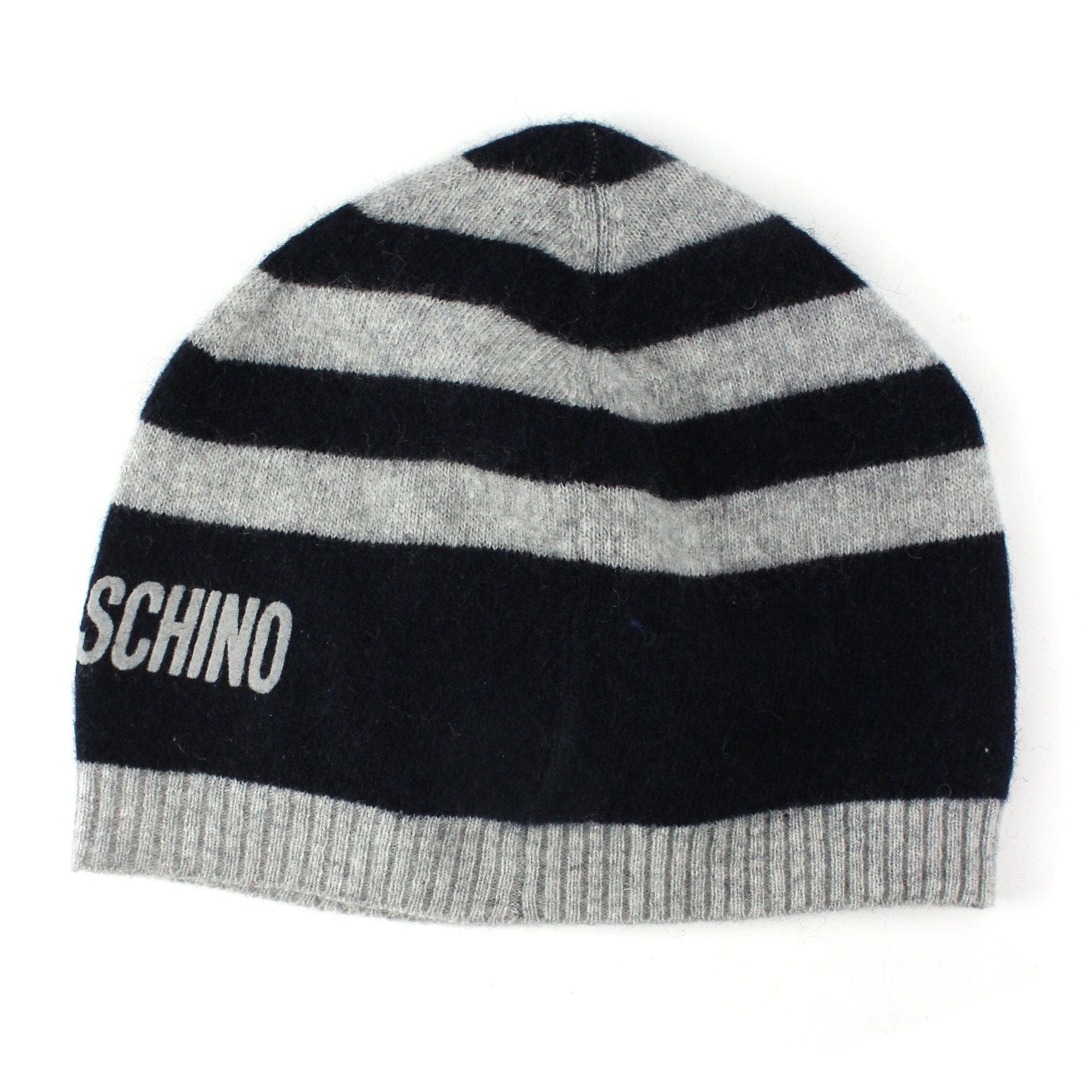 Love Moschino Logo Print Light Beanie Navy Grey
