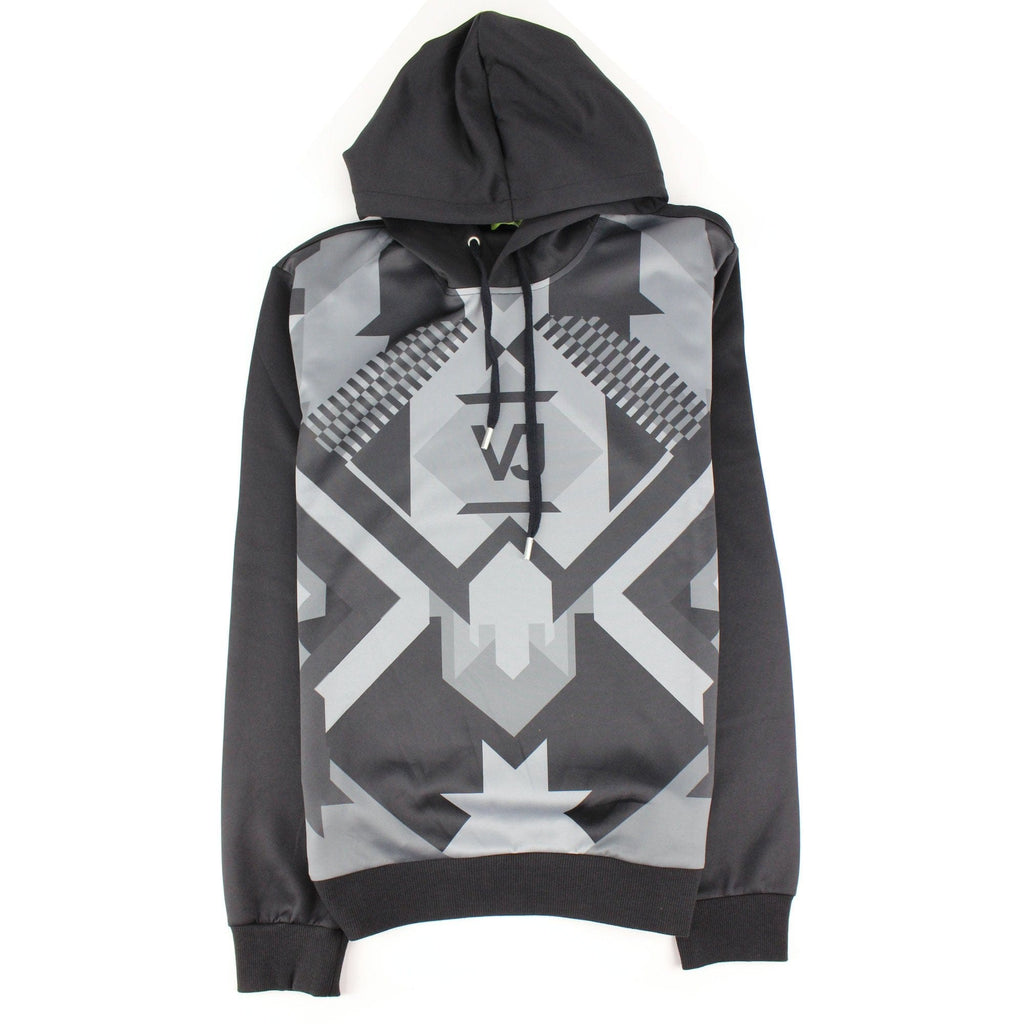 Versace Jeans Geometric Hoodied Sweatshirt Black