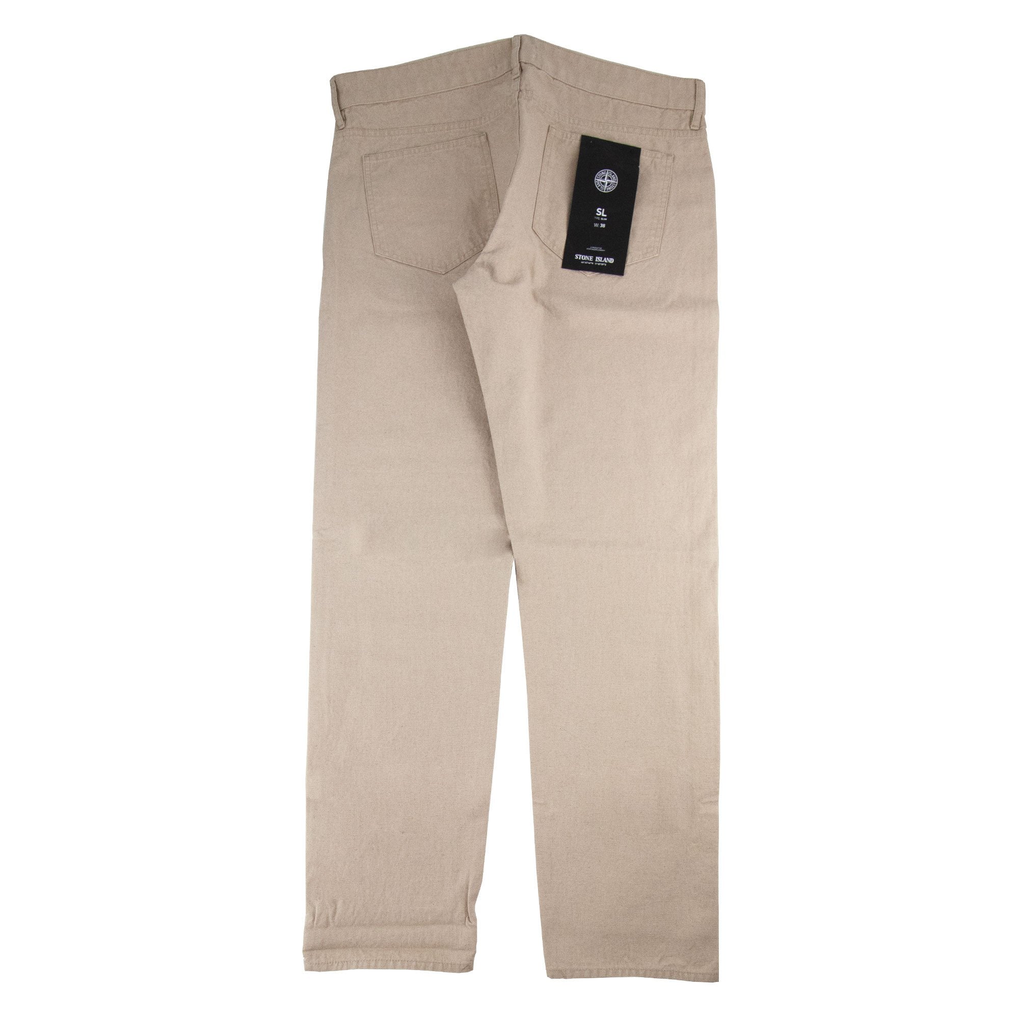 Stone Island Sl Slim Patch Back Pocket Jean Beige