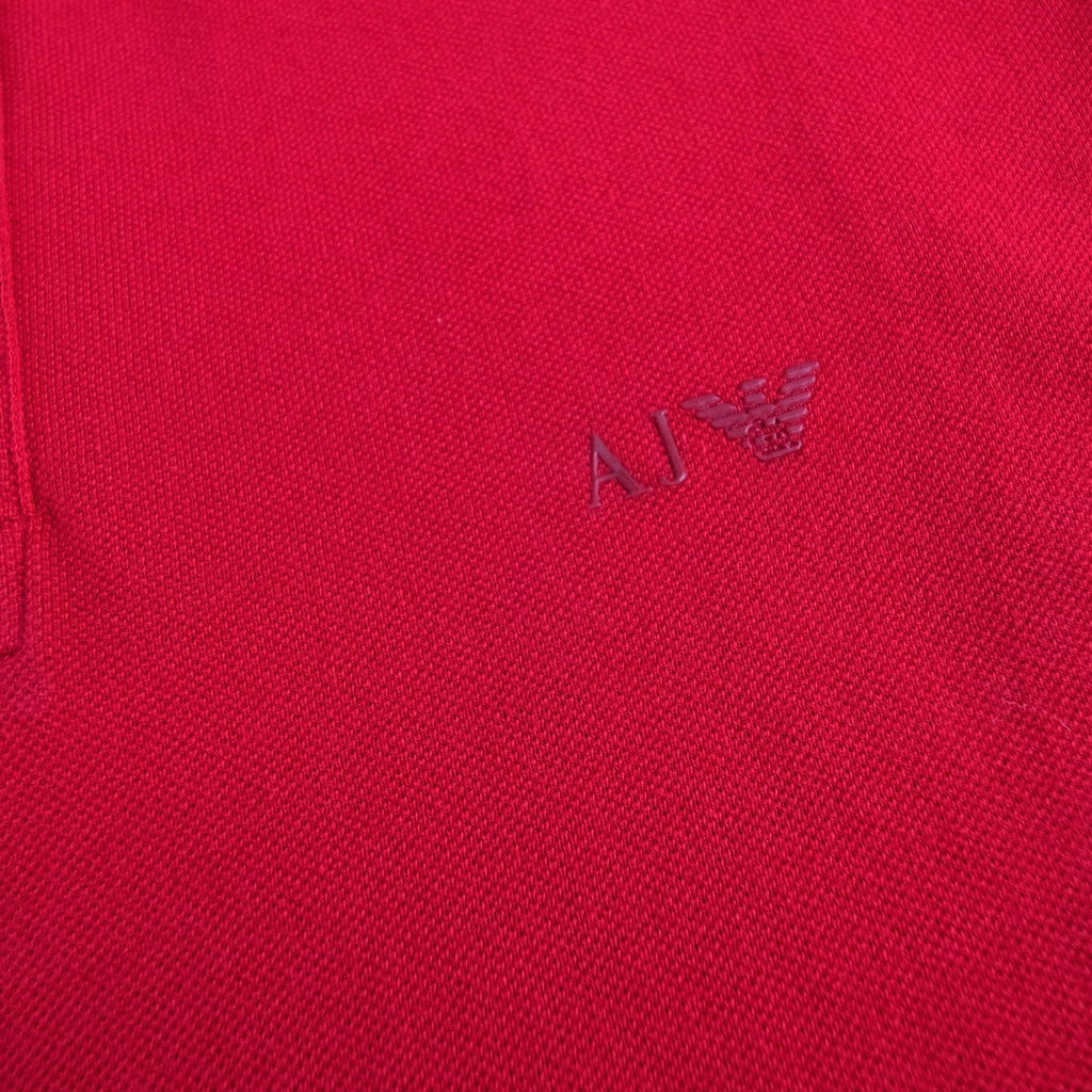 Armani Jeans Aj Eagle Logo Short Sleeve Polo Shirt Red