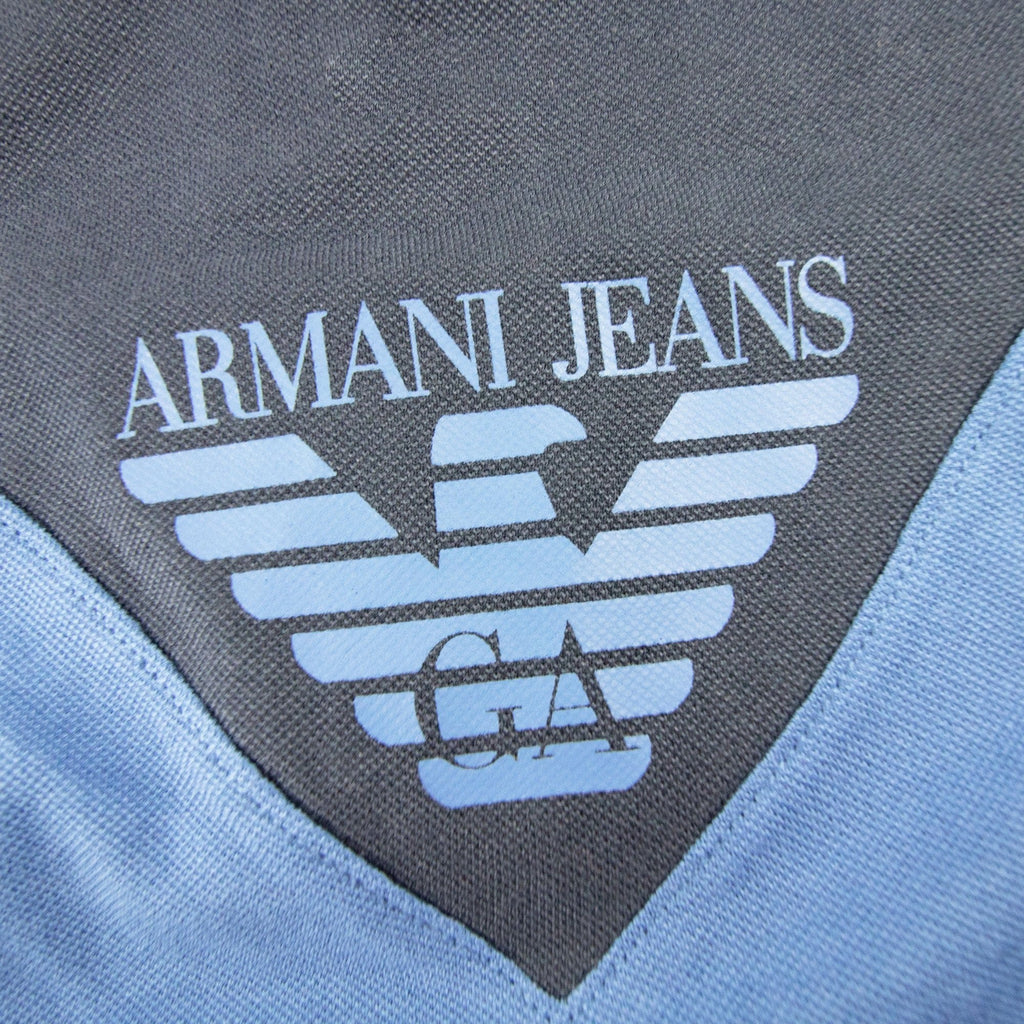 Armani Jeans Eagle Logo S/s Polo Blue Avio