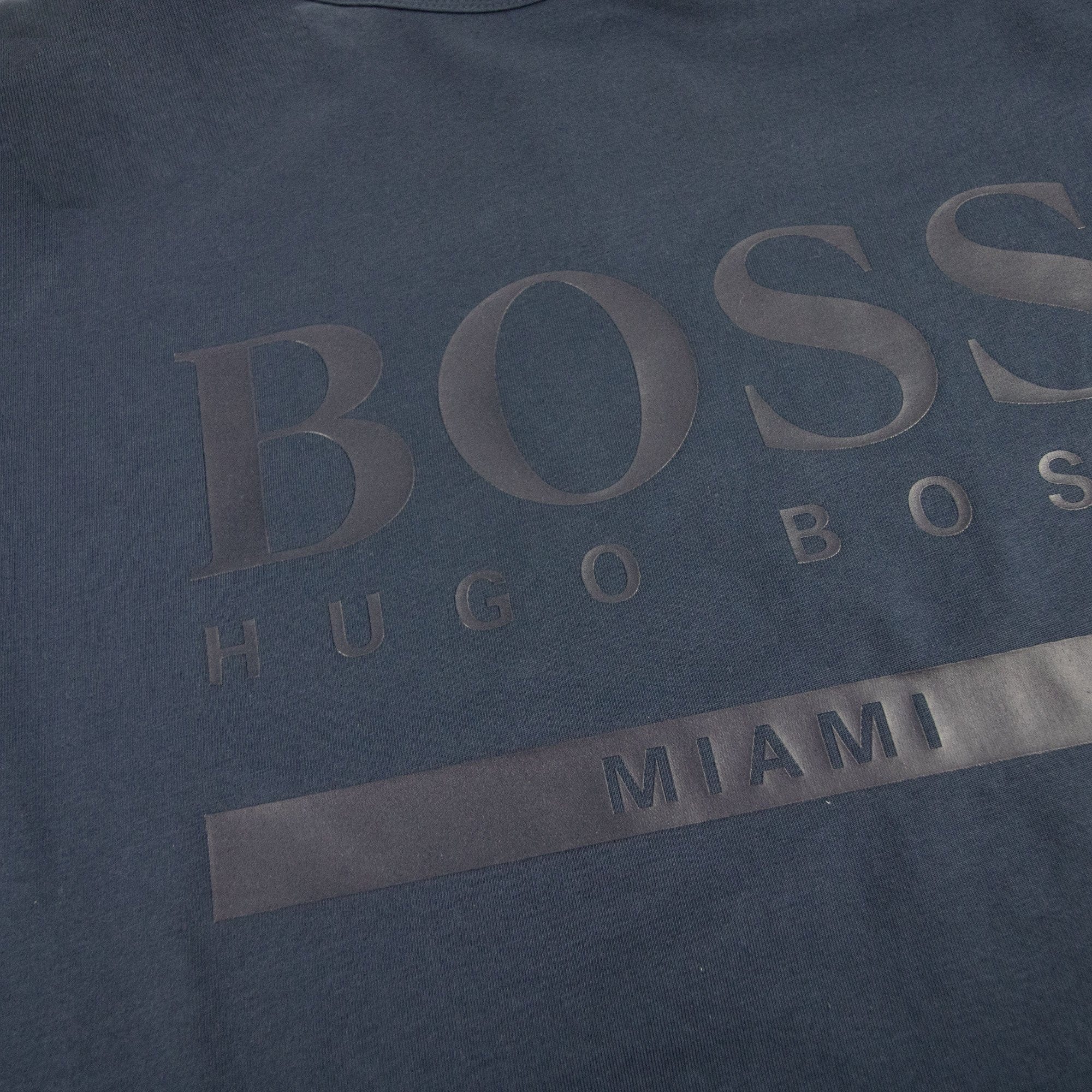 Hugo Boss Tee City Logo T Shirt Navy