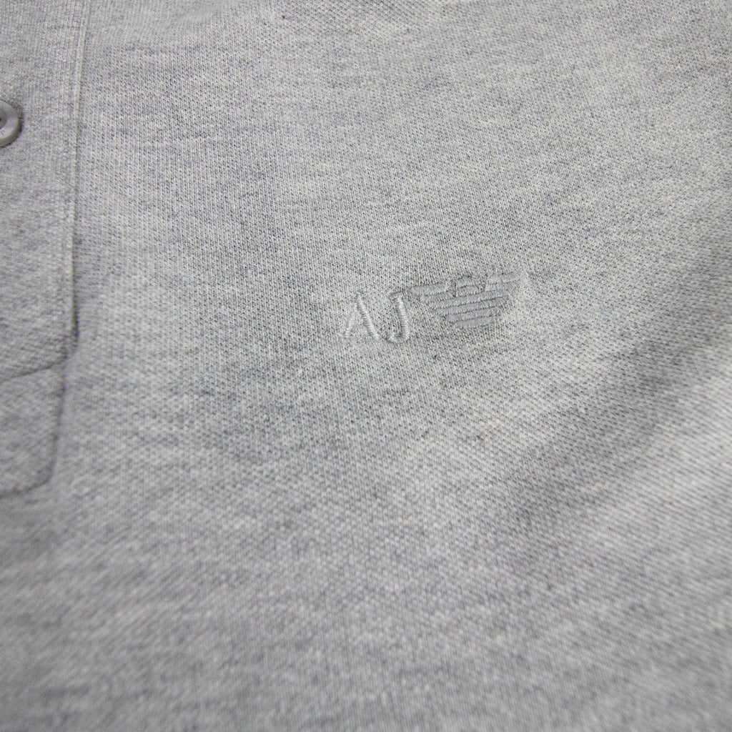 Armani Jeans Aj Embossed Logo L/s Polo Light Grey