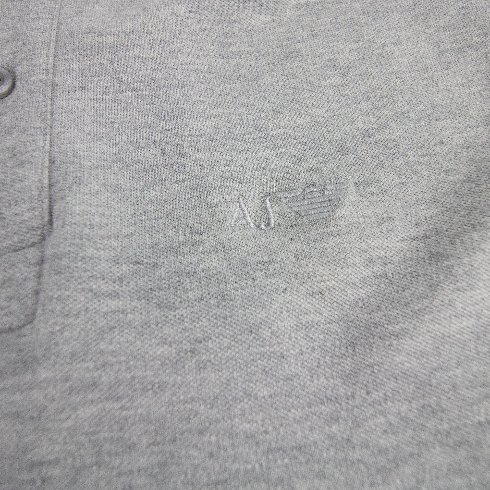 Armani Jeans Aj Embossed Logo L/s Polo Light Grey