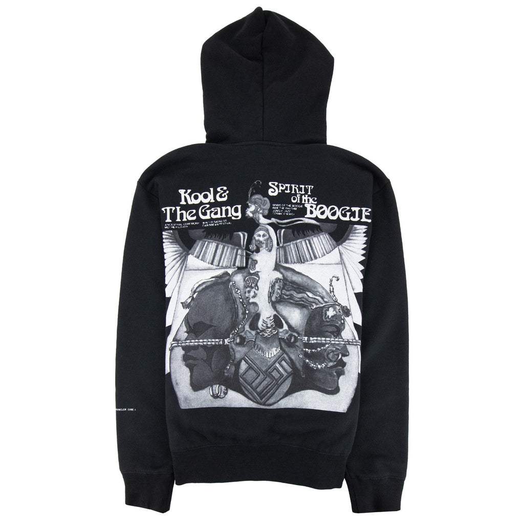 Moncler Embroidered Fragment Logo Hoodied Sweatshirt Black 999