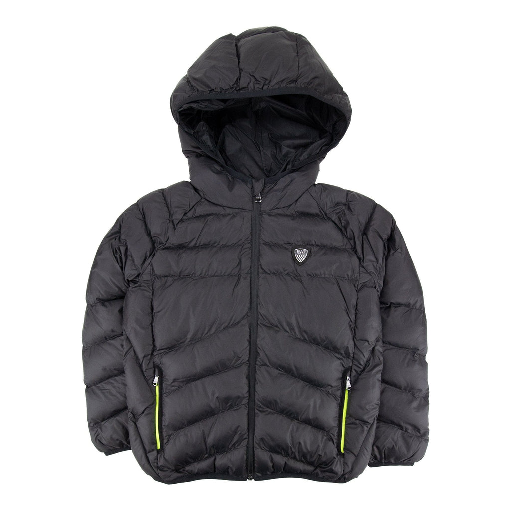 EA7 Junior Shield Logo Puffa Down Jacket Black