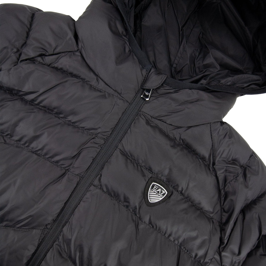 EA7 Junior Shield Logo Puffa Down Jacket Black