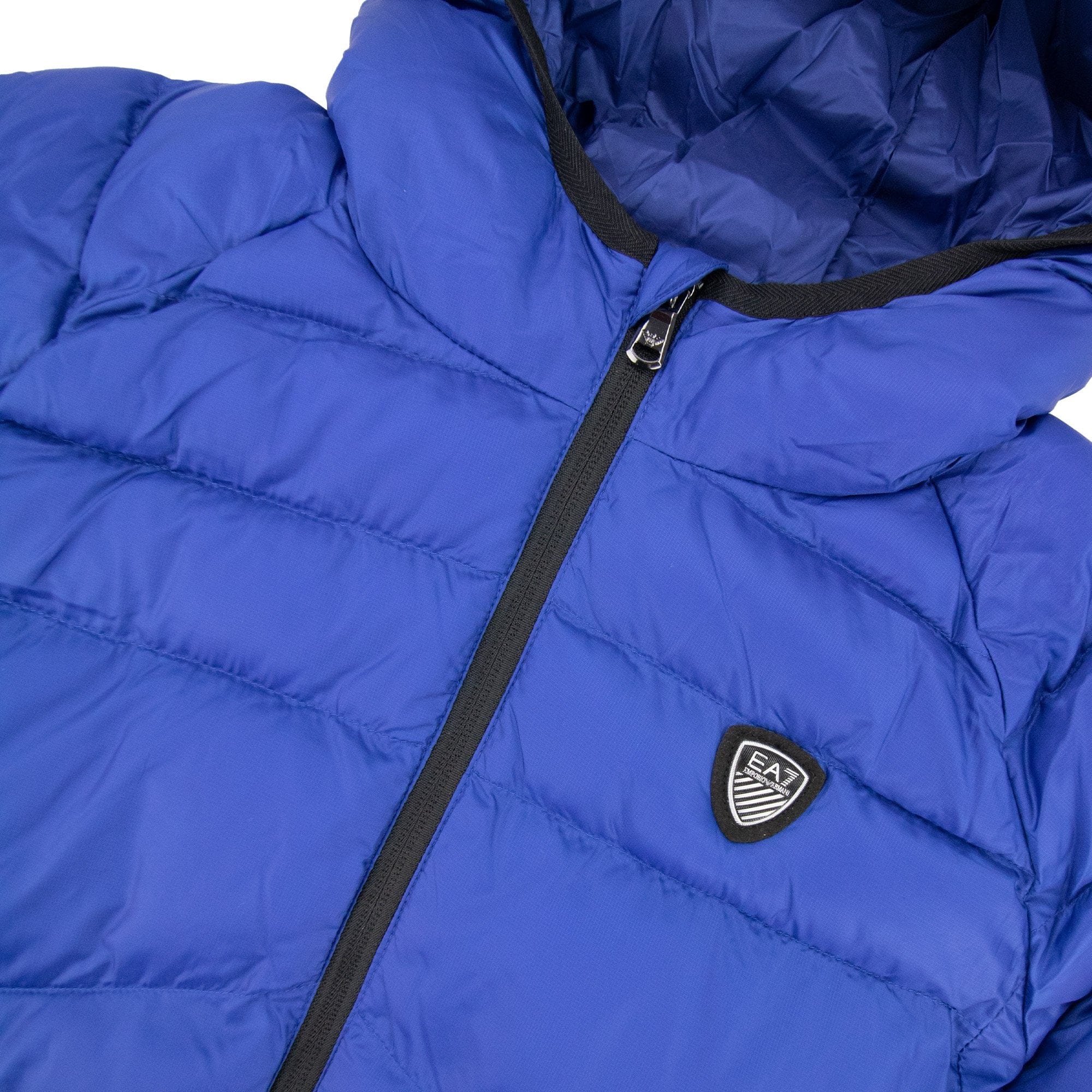 EA7 Junior Shield Logo Puffa Down Jacket Elec Blue