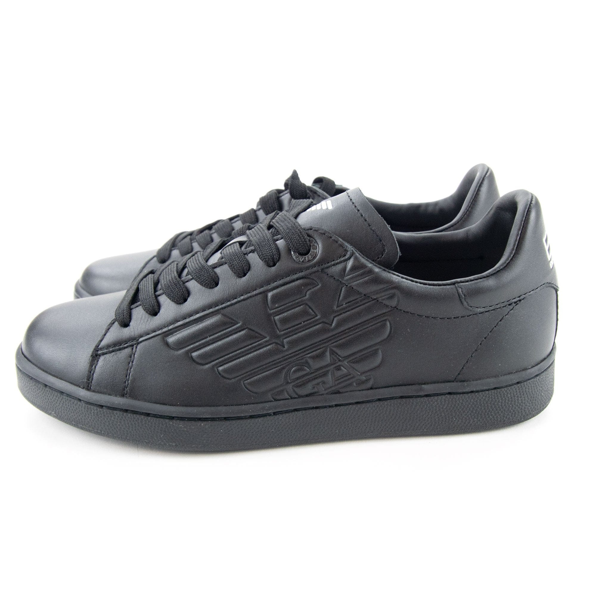 Ea7 Logo New Classic Leather Trainers Black