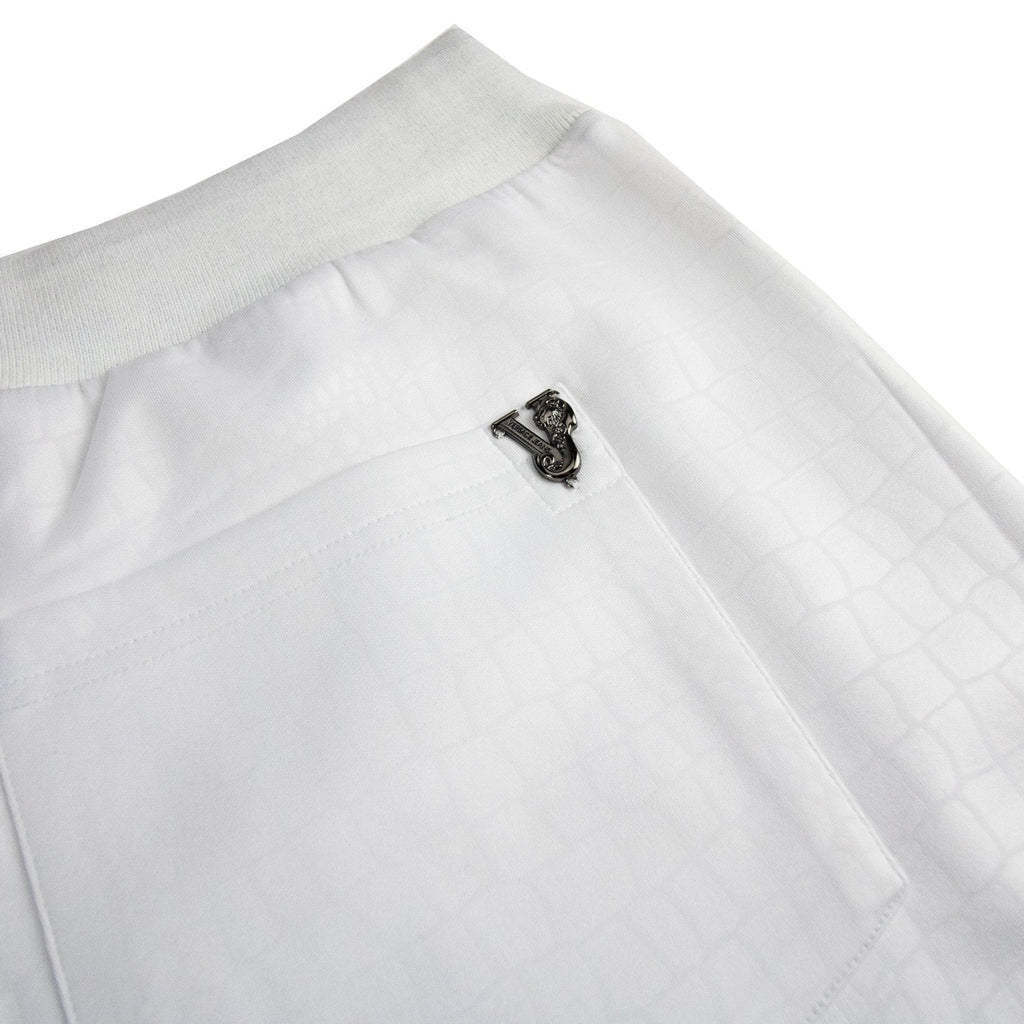 Versace Jeans Neoprene Scuba Metal Logo Shorts White