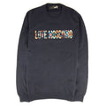 Love Moschino Embroidered Logo Knitted Sweatshirts Navy