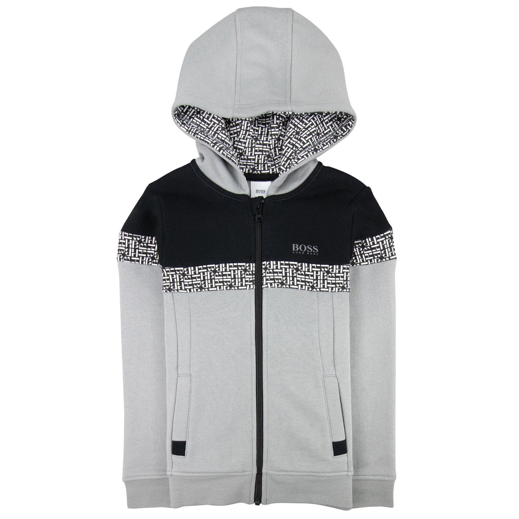 Hugo Boss J28 Zip Up Classic Tracksuit Grey/black