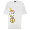 Love Moschino Side Love Logo T Shirt Off White