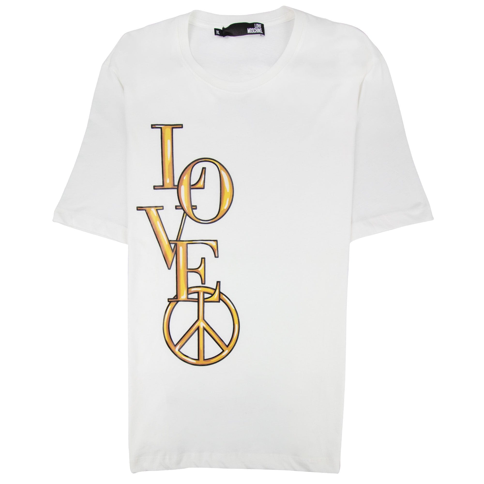 Love Moschino Side Love Logo T Shirt Off White