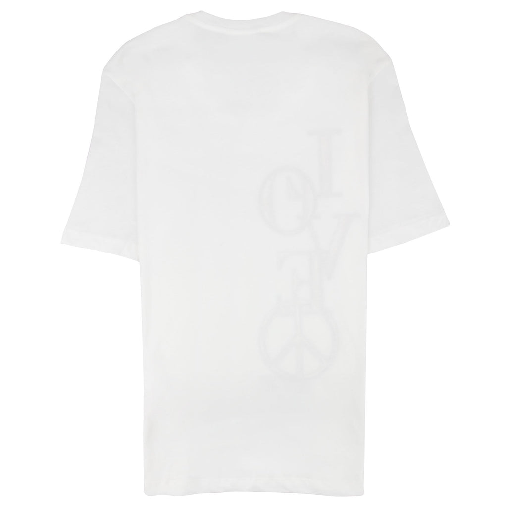Love Moschino Side Love Logo T Shirt Off White