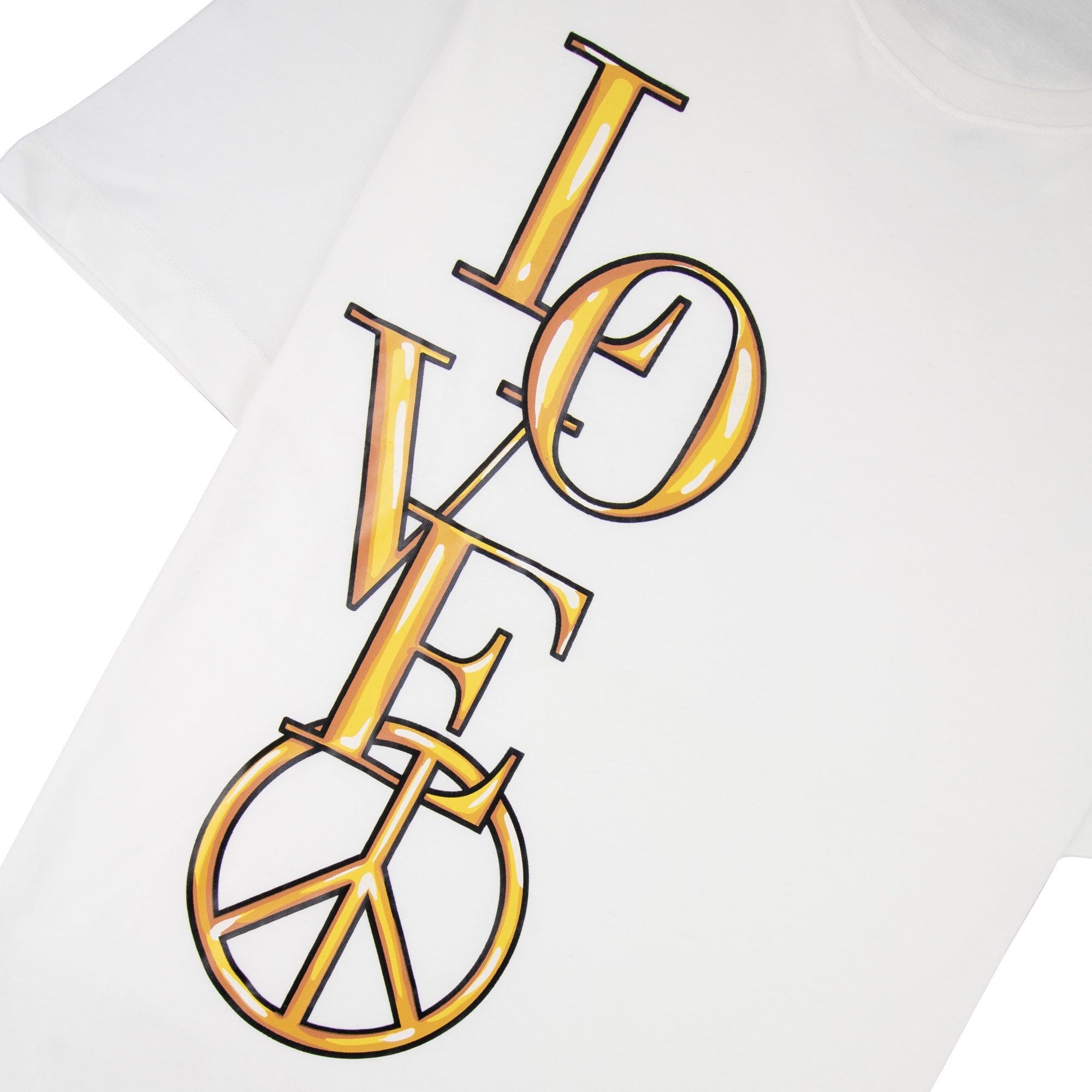Love Moschino Side Love Logo T Shirt Off White