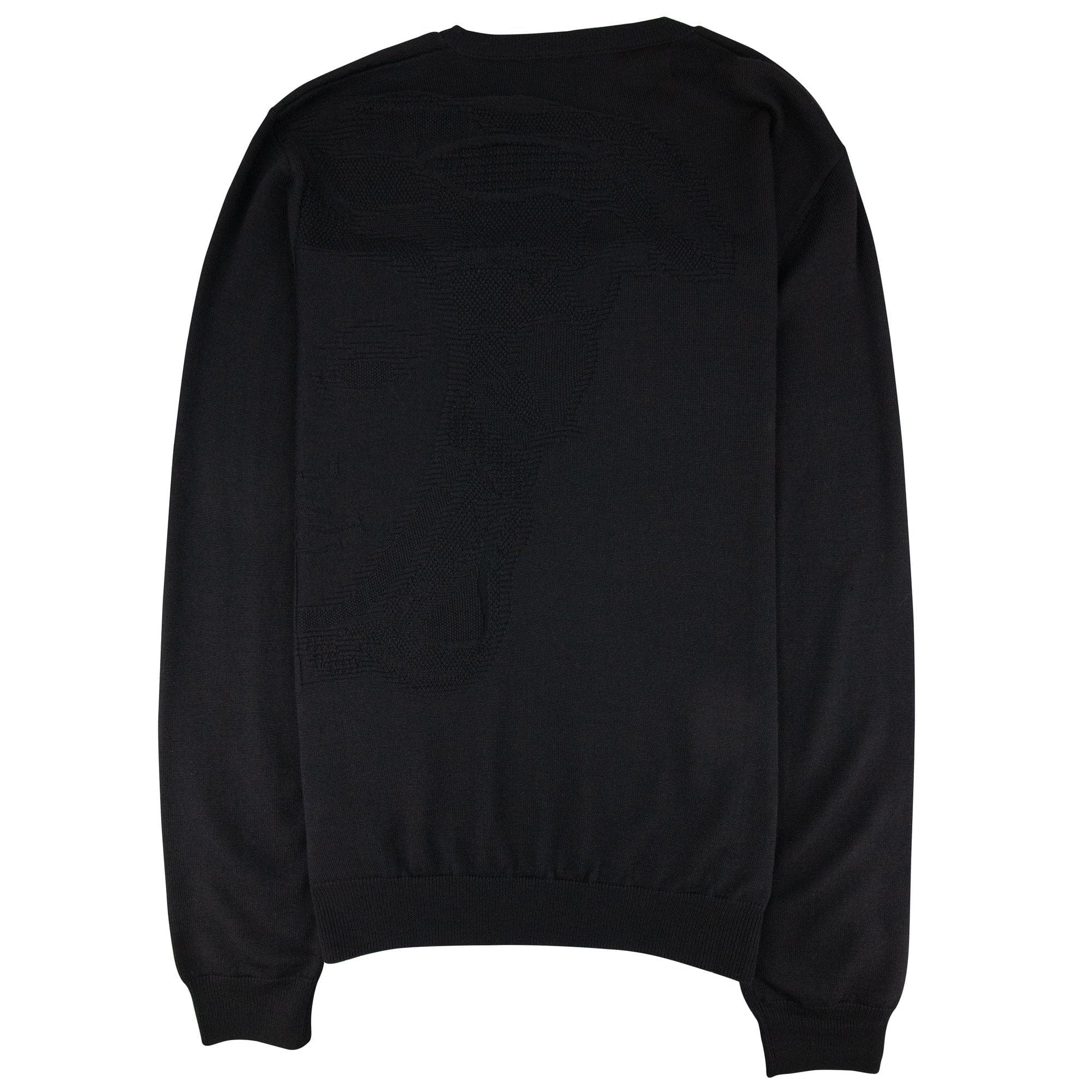 Versace Collection Back Medusa Knitted Sweater Black