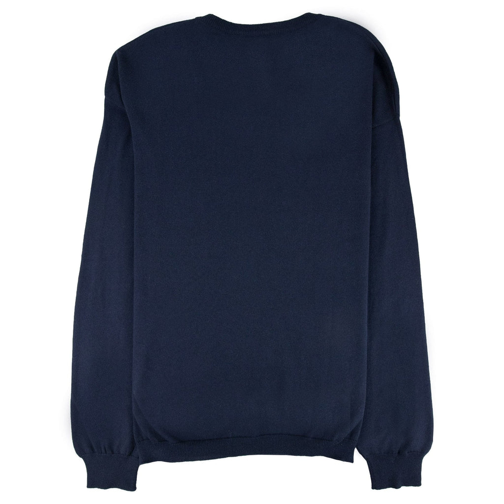 Love Moschino V Neck Knitted Sweatshirt Navy