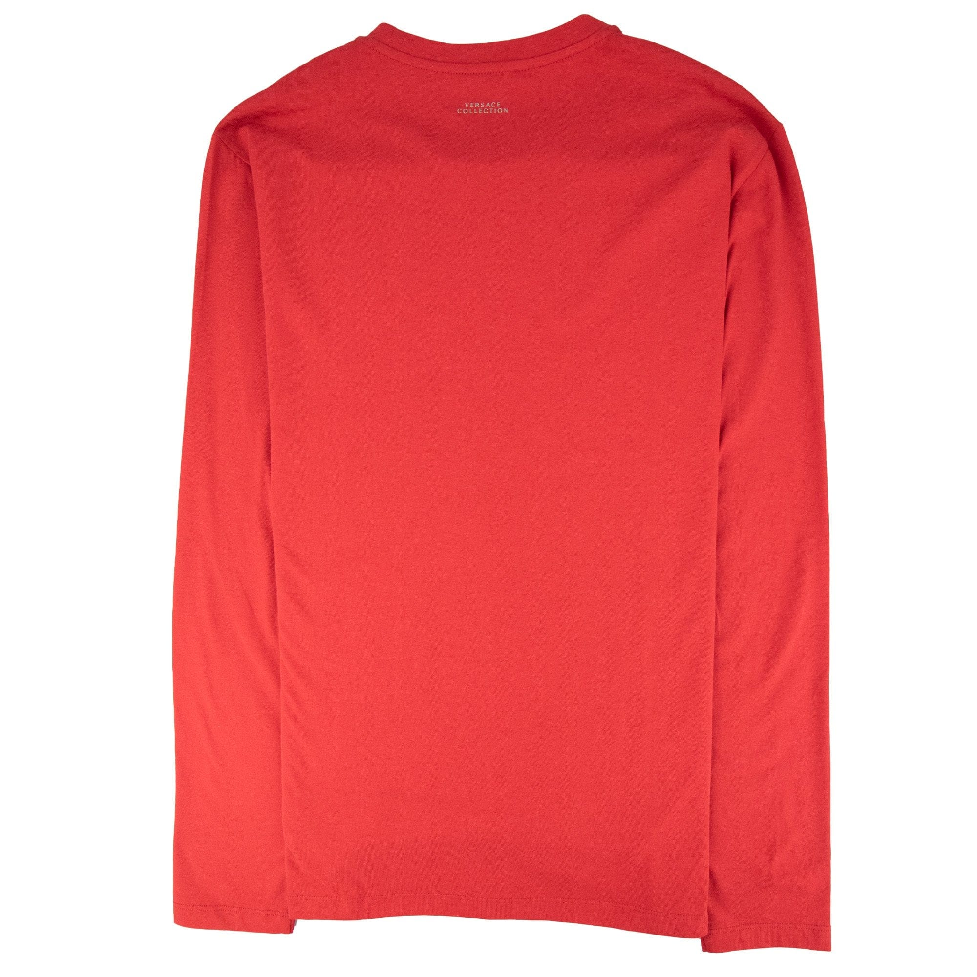 Versace Collection Faded Metallic Medusa Top Red