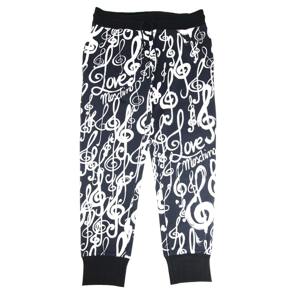 Love Moschino All Over Musical Print Jogging Pant Black