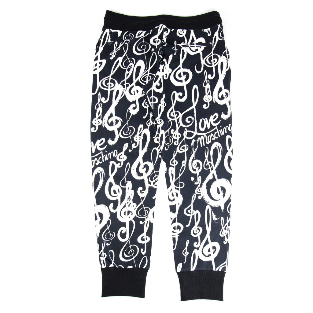 Love Moschino All Over Musical Print Jogging Pant Black