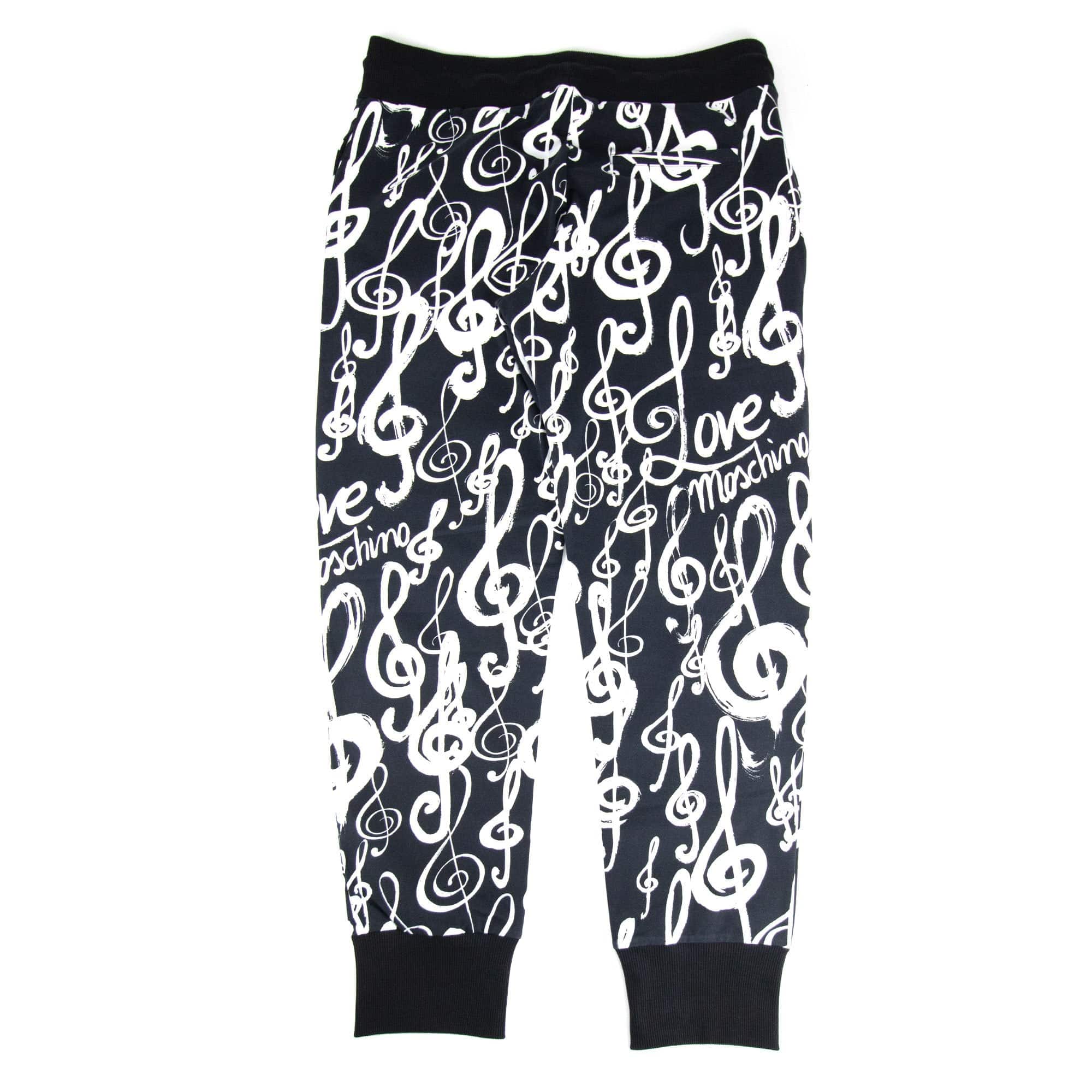 Love Moschino All Over Musical Print Jogging Pant Black