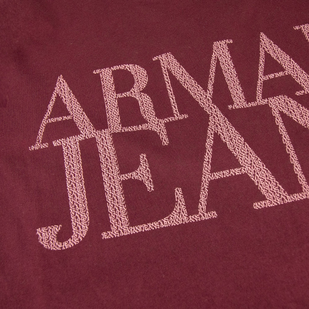 Armani Jeans Logo Printed T Shirt Rosso Red
