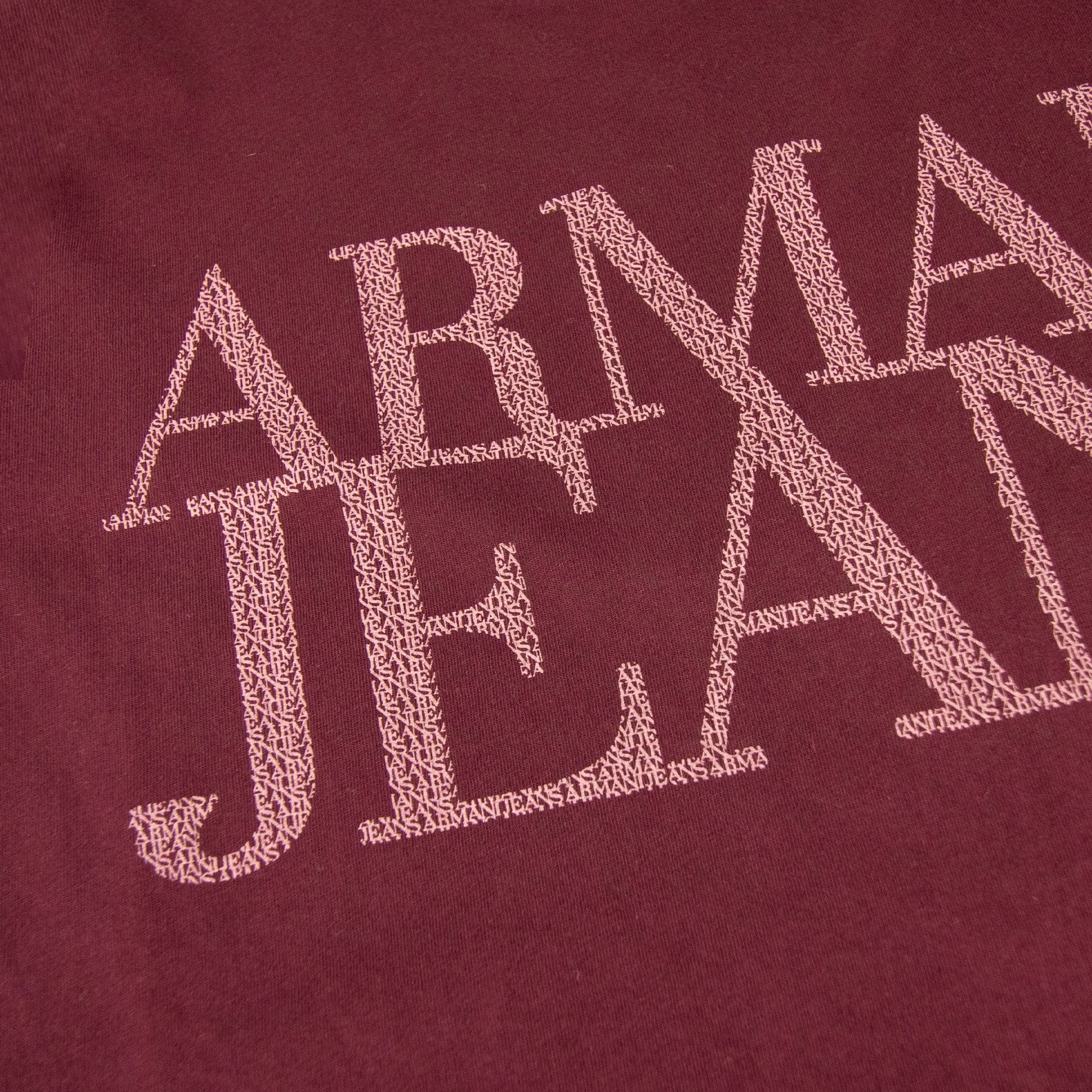 Armani Jeans Logo Printed T Shirt Rosso Red
