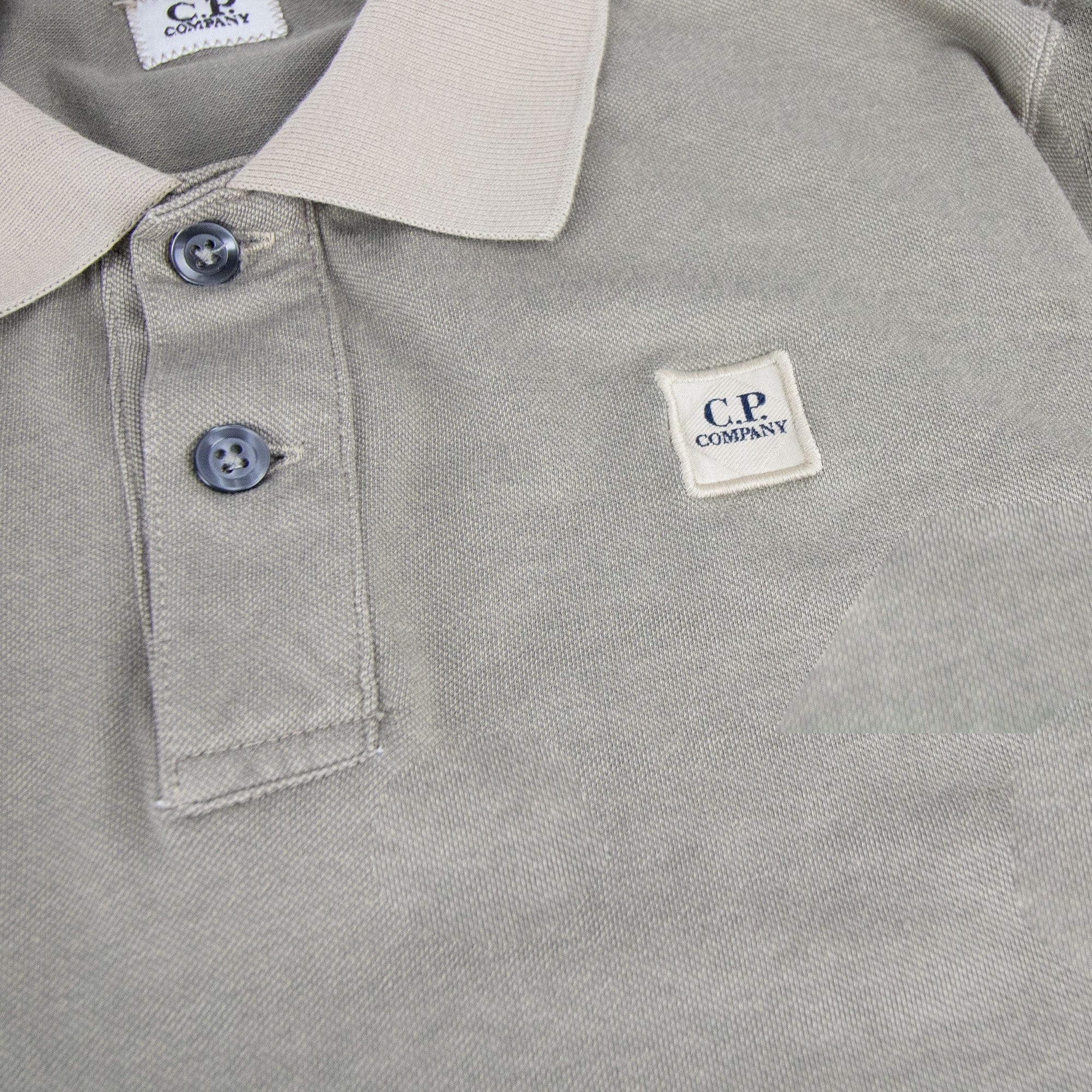 CP Company Tacting Long Sleeve Polo Khaki