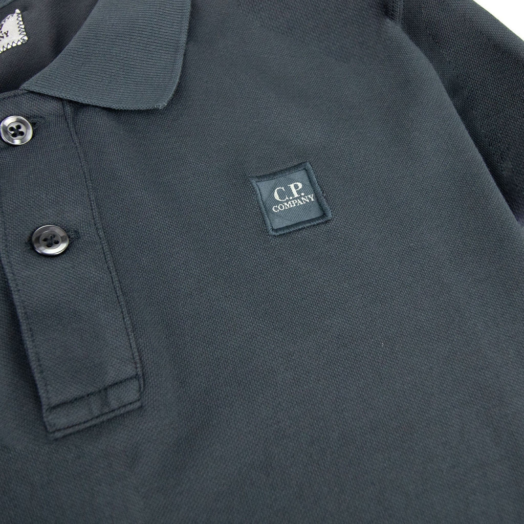 CP Company Tacting Long Sleeve Polo Dark Grey