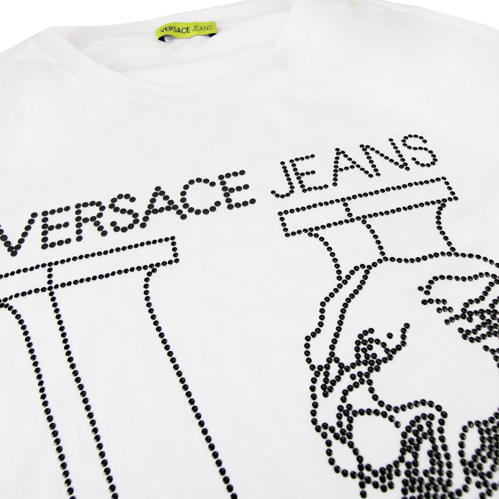 Versace Jeans Studs Tiger Logo T Shirt White
