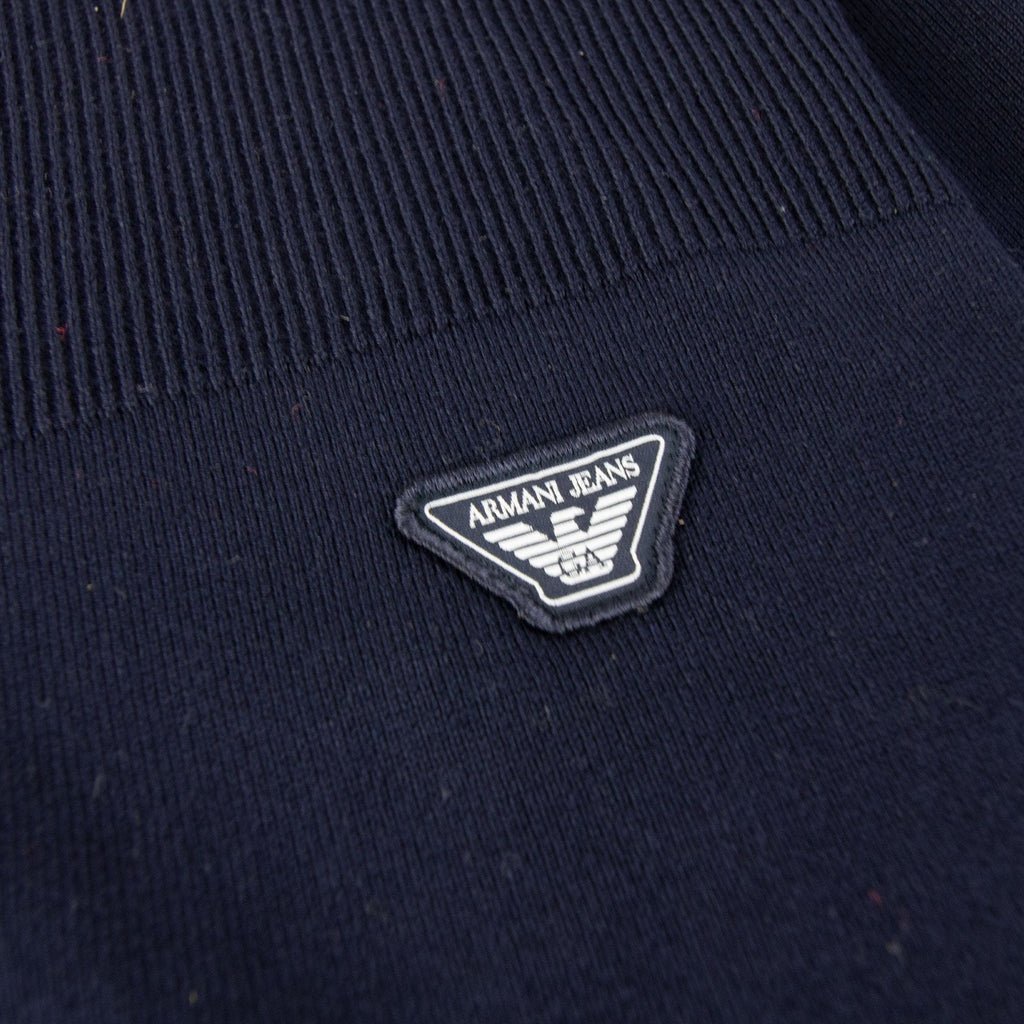 Armani Jeans Eagle Patch Logo Sweatshirt Navy Blue