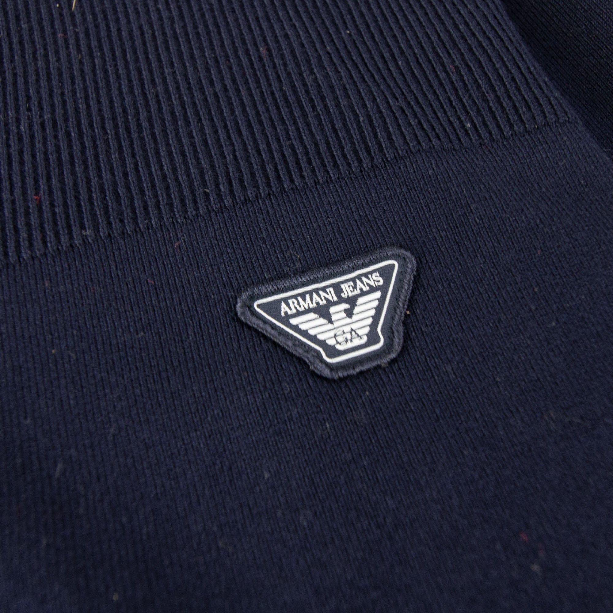 Armani Jeans Eagle Patch Logo Sweatshirt Navy Blue