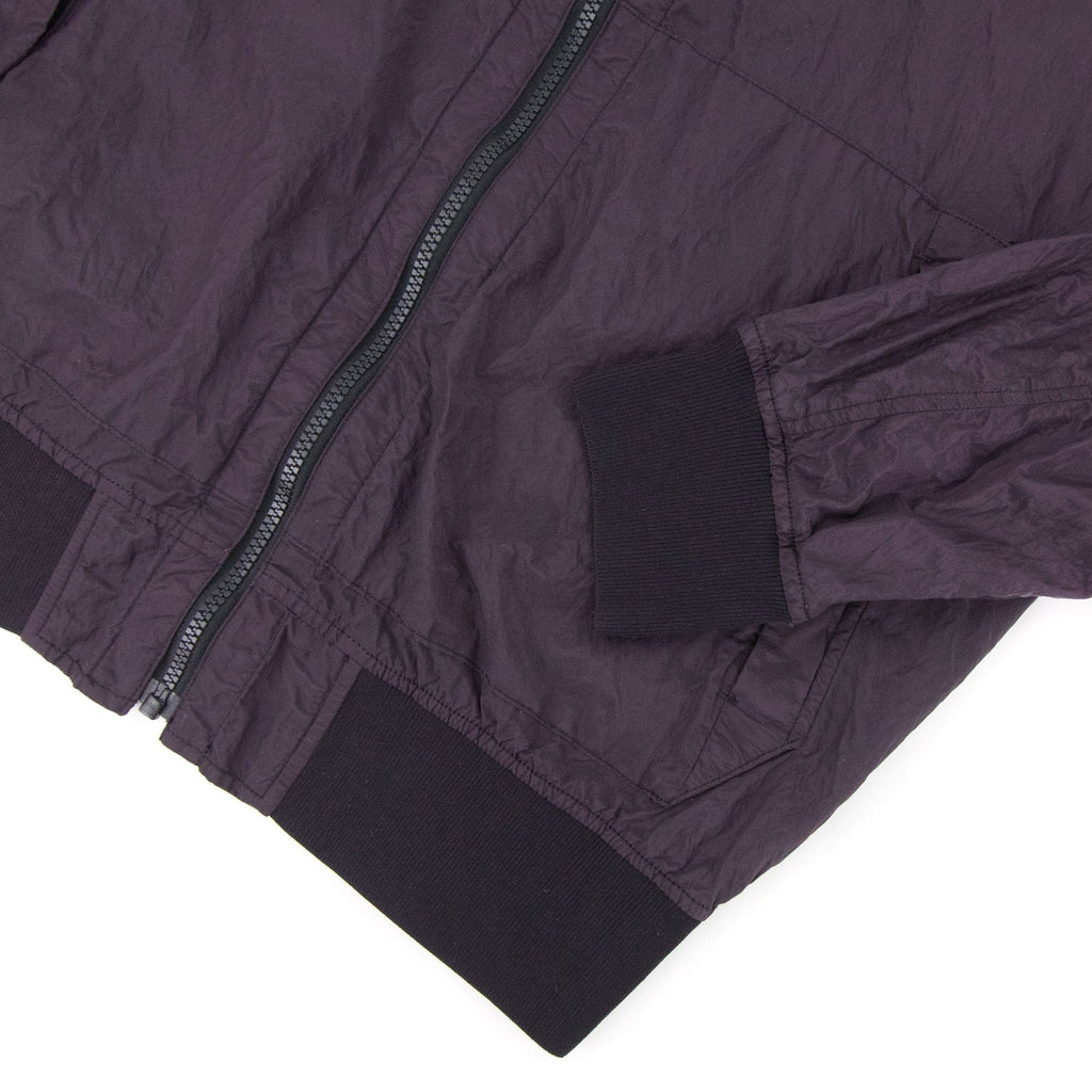 Stone Island Nylon Zip Up Jacket Burgundy V0012