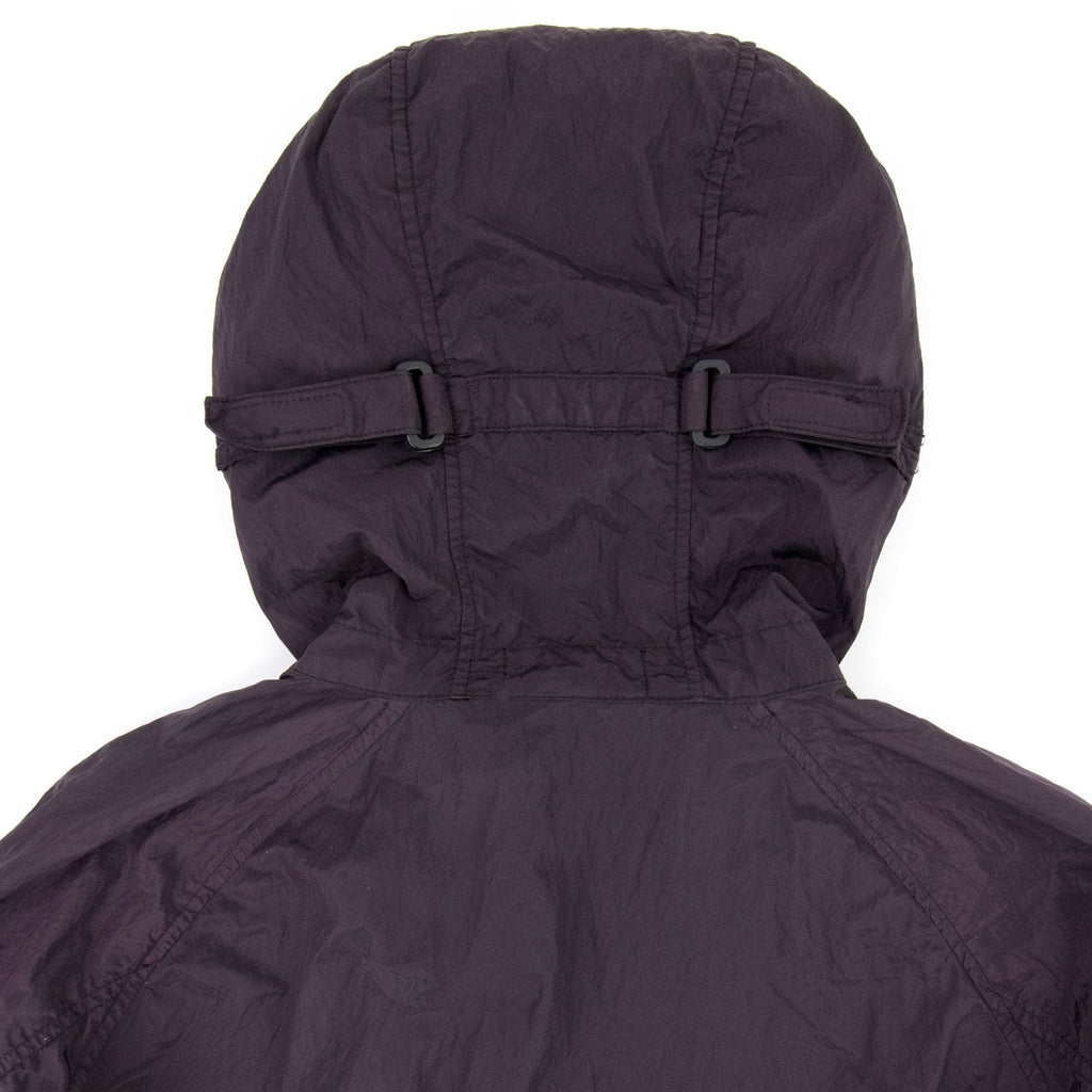 Stone Island Nylon Zip Up Jacket Burgundy V0012