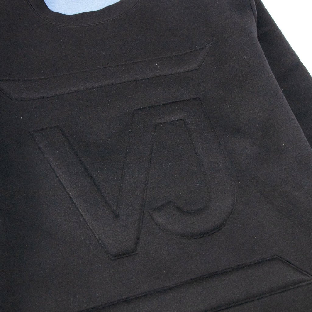 Versace Jeans Embossed Logo Double Jersey Sweatshirt Black