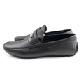 Moschino Logo Leather Loafers Brown