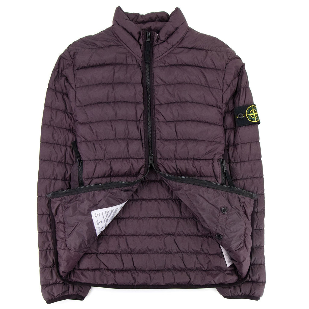 Stone Island Garment Dyed Micro Yarn Zip Jacket Maroon