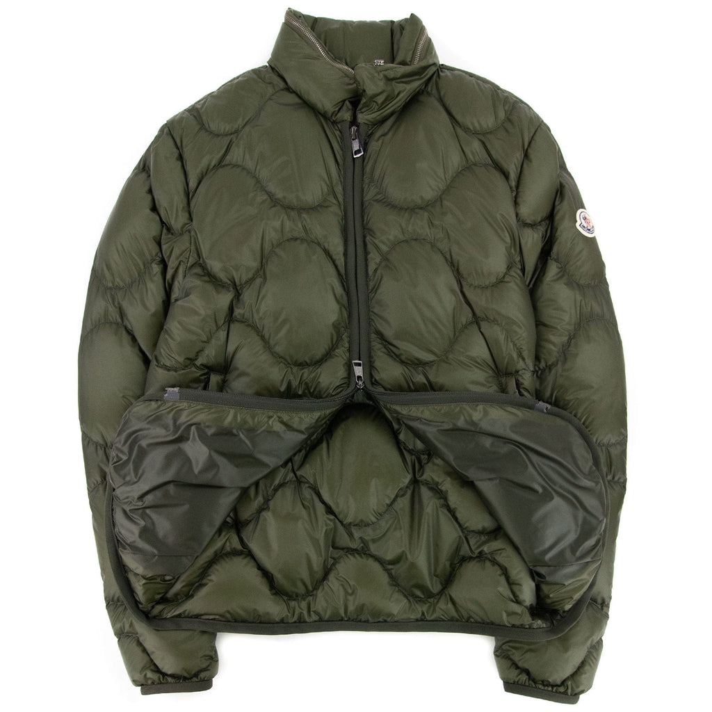 Moncler Saire Quilted Hooded Jacket Khaki