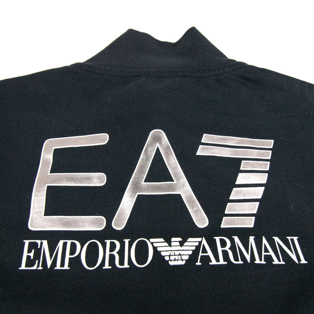 EA7 Junior Back Logo Funnel Neck Sweatshirt Black