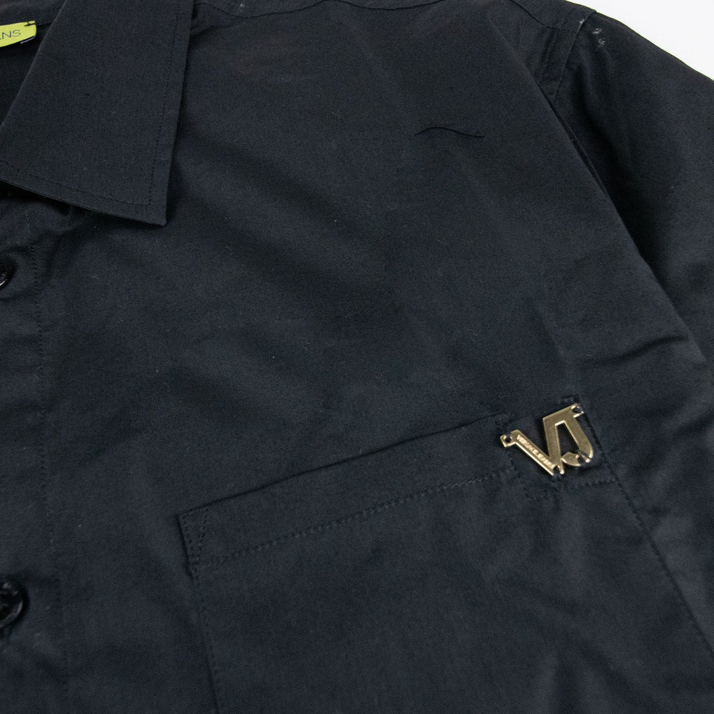 Versace Jeans Logo S/s Popeline Shirt Black