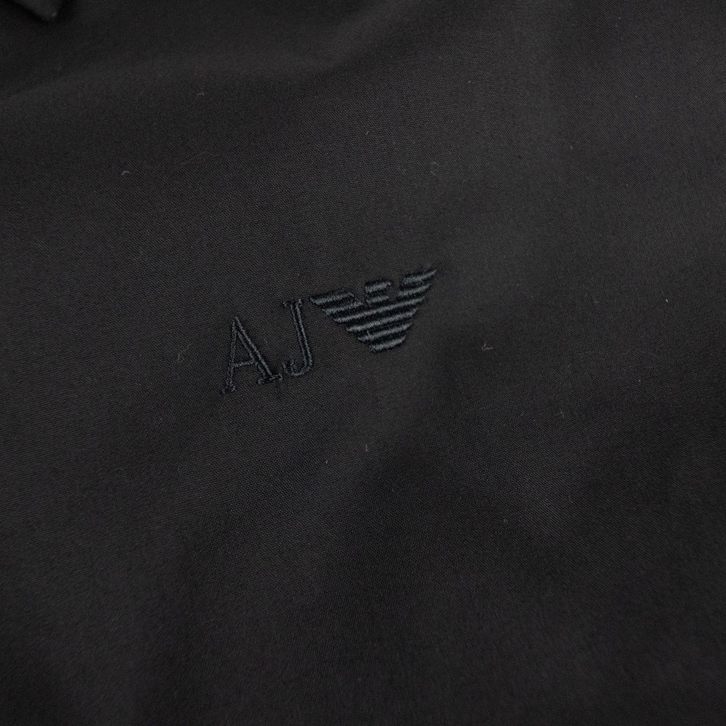 Armani Jeans Logo Italian Fabric S/s Shirt Black