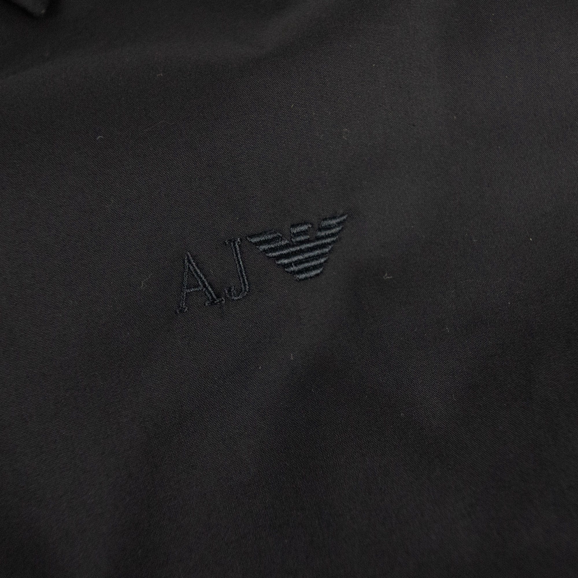 Armani Jeans Logo Italian Fabric S/s Shirt Black