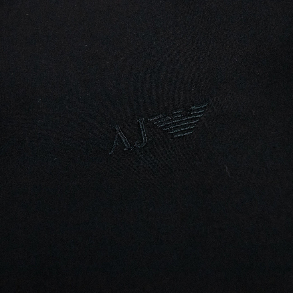 Armani Jeans Aj Embroidered Logo L/s Shirt Black