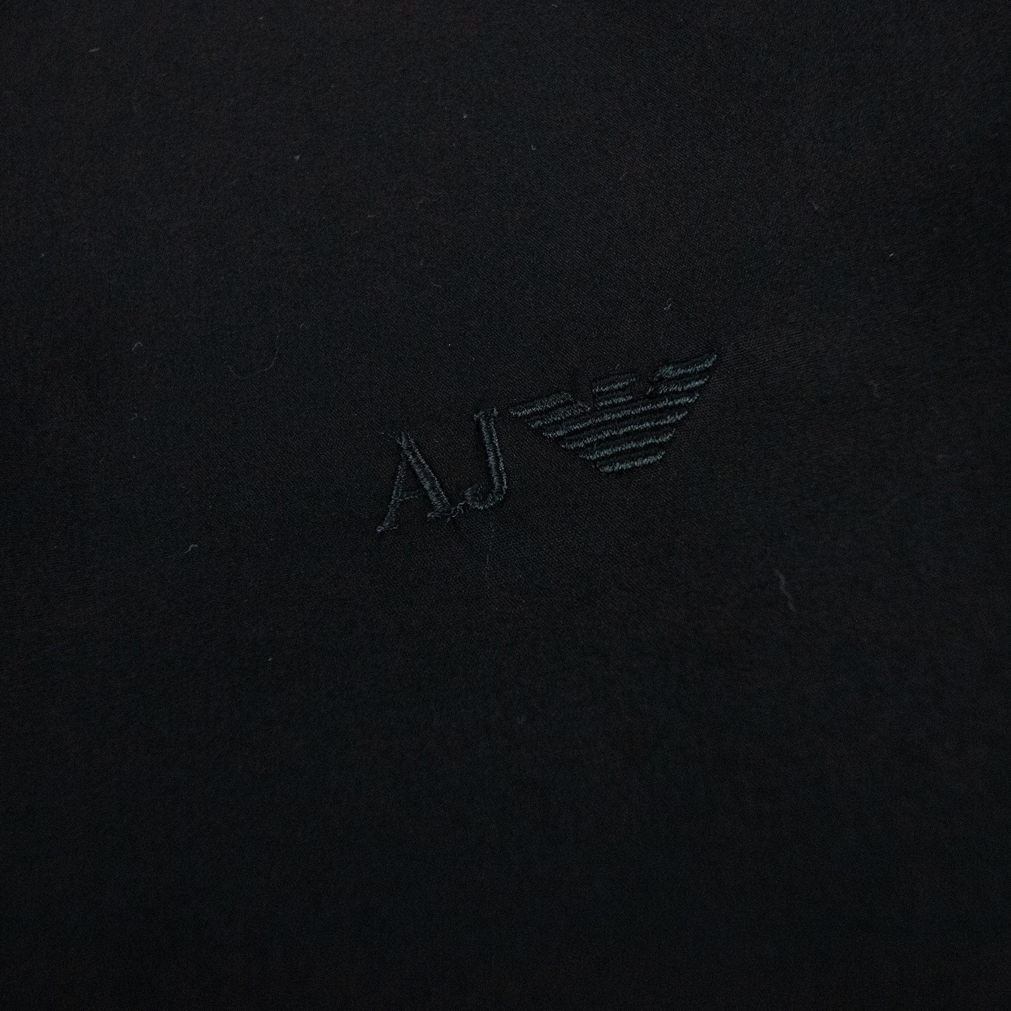 Armani Jeans Aj Embroidered Logo L/s Shirt Black