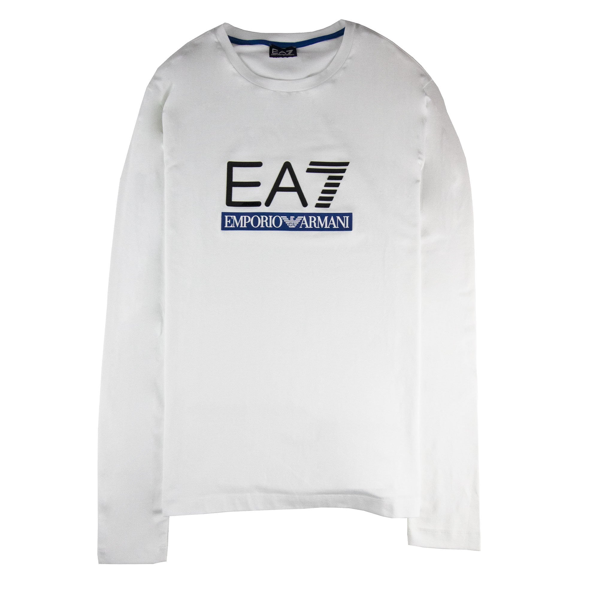 Ea7 Train Graph Long Sleve Crew Neck  T-shirt White